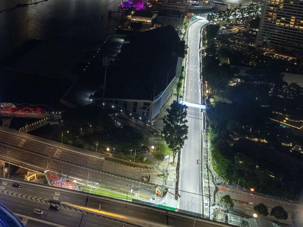 Blick auf die Formel-1-Strecke in Singapur in ihrer neuen Form für 2023