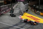 Sergio Perez (Red Bull), George Russell (Mercedes), Lance Stroll (Aston Martin) und Lewis Hamilton (Mercedes) 