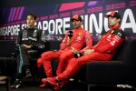 George Russell (Mercedes), Carlos Sainz (Ferrari) und Charles Leclerc (Ferrari) 