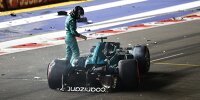 Lance Stroll (Aston Martin AMR23) verunfallt im Qualifying zum Formel-1-Rennen in Singapur 2023