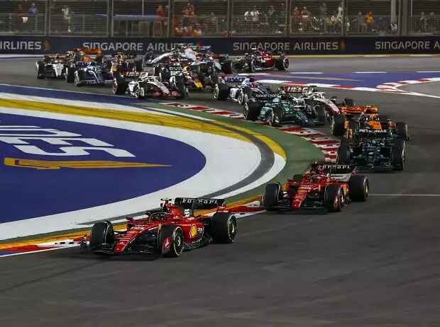Carlos Sainz, Charles Leclerc, George Russell, Lando Norris Titel-Bild zur News: Carlos Sainz, Charles Leclerc, George Russell, Lando Norris