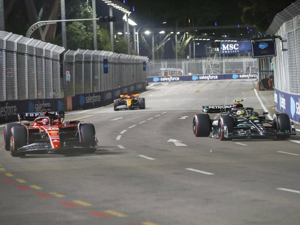 Charles Leclerc, Lewis Hamilton, Oscar Piastri