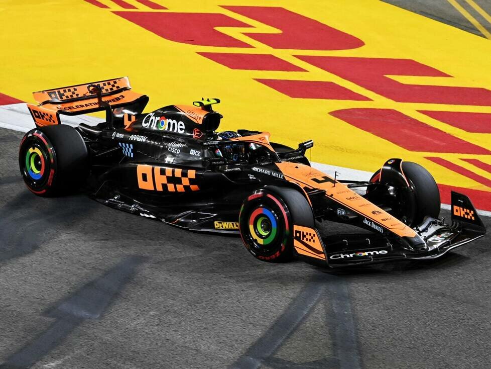 Lando Norris (McLaren) beim Formel-1-Rennen in Singapur 2023
