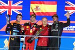 Lando Norris (McLaren), Carlos Sainz (Ferrari) und Lewis Hamilton (Mercedes) 