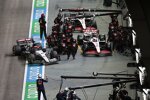 Kevin Magnussen (Haas), Nico Hülkenberg (Haas) und Liam Lawson (AlphaTauri) 