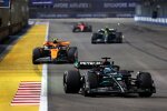 George Russell (Mercedes), Lando Norris (McLaren) und Lewis Hamilton (Mercedes) 