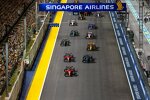 Carlos Sainz (Ferrari), Charles Leclerc (Ferrari) und George Russell (Mercedes) 