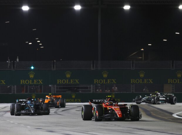 Carlos Sainz, George Russell, Lando Norris Carlos Sainz, George Russell, Lando Norris