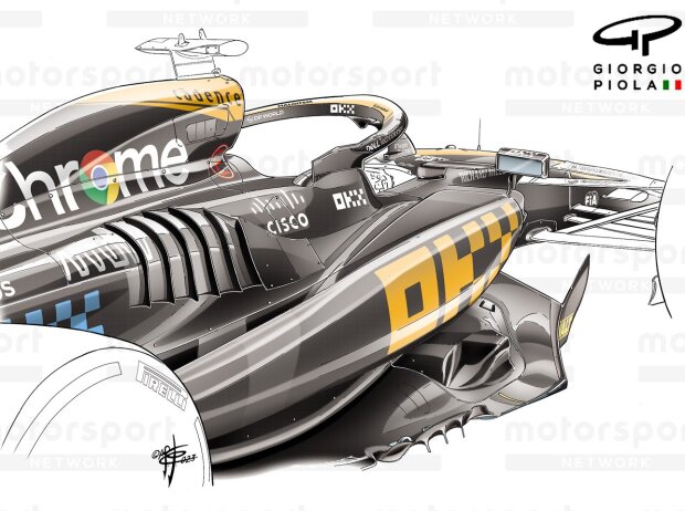 Die Updates am McLaren MCL60 in Singapur Die Updates am McLaren MCL60 in Singapur