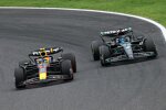 Sergio Perez (Red Bull) und George Russell (Mercedes) 