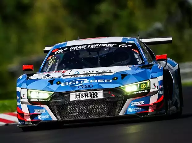 Gewohntes Bild: Der Scherer-Phx-Audi startet in der NLS von der Poleposition Titel-Bild zur News: Gewohntes Bild: Der Scherer-Phx-Audi startet in der NLS von der Poleposition