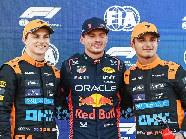 Oscar Piastri, Max Verstappen, Lando Norris Titel-Bild zur News: Oscar Piastri, Max Verstappen, Lando Norris