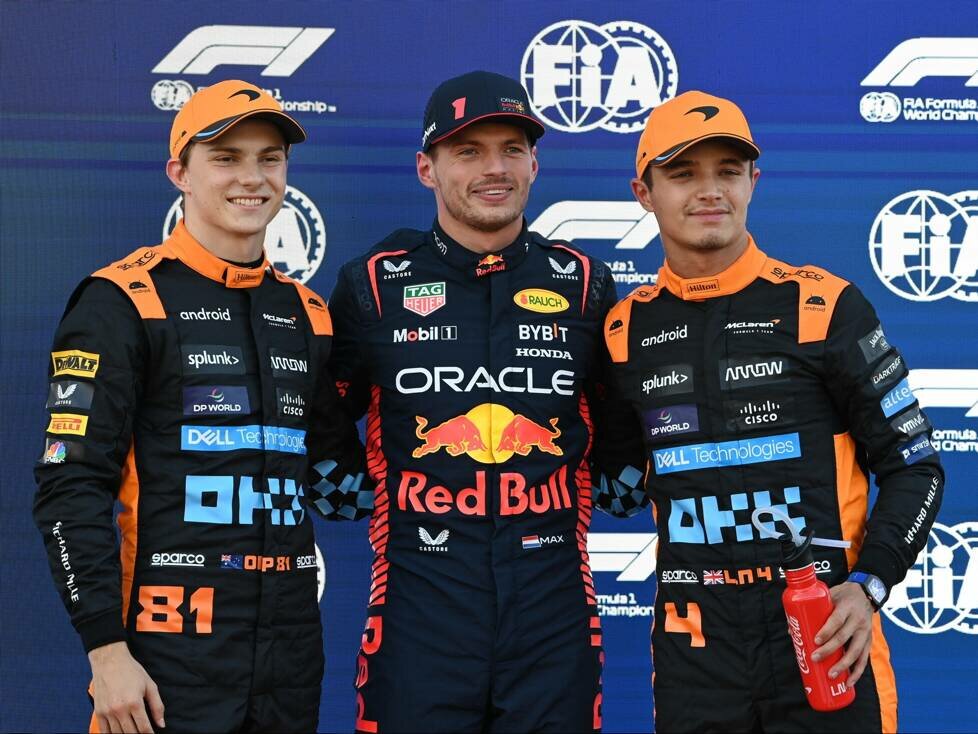 Oscar Piastri, Max Verstappen, Lando Norris