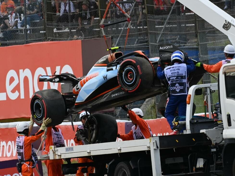 Der Unfall von Logan Sargeant beim Formel-1-Rennen in Japan 2023