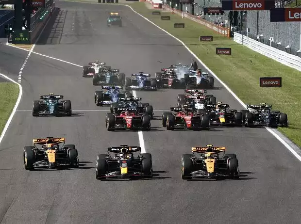 Max Verstappen, Lando Norris, Oscar Piastri Titel-Bild zur News: Max Verstappen, Lando Norris, Oscar Piastri