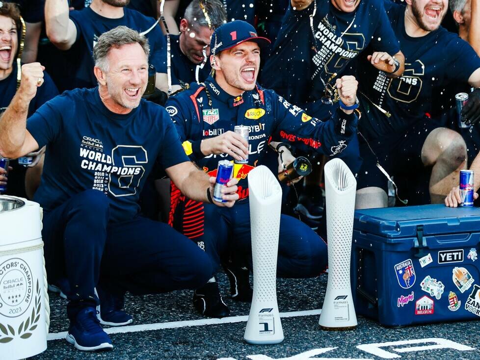 Red Bull jubelt über den Gewinn der Formel-1-Weltmeisterschaft 2023