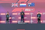 Lando Norris (McLaren), Max Verstappen (Red Bull) und Oscar Piastri (McLaren) 