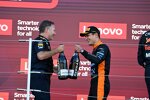 Christian Horner und Lando Norris (McLaren) 