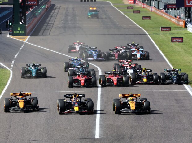 Titel-Bild zur News: Max Verstappen, Lando Norris, Oscar Piastri, Carlos Sainz, Charles Leclerc, Sergio Perez, Lewis Hamilton