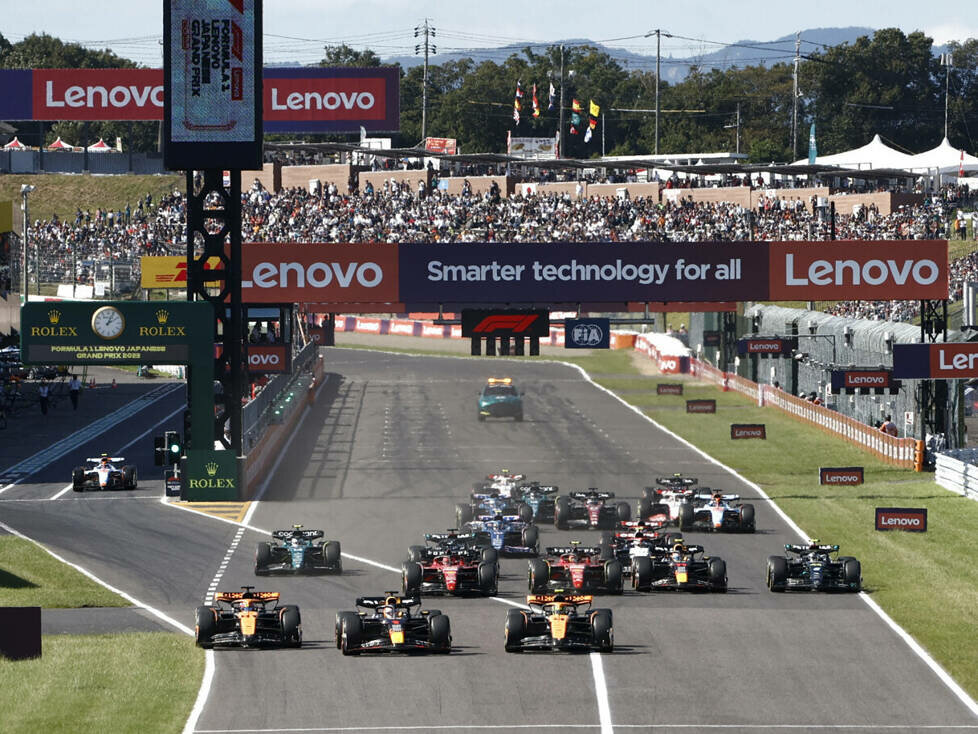 Max Verstappen, Lando Norris, Oscar Piastri, Charles Leclerc, Carlos Sainz