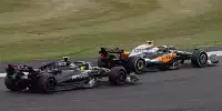 Lando Norris (McLaren MCL60) vor Lewis Hamilton (Mercedes W14) beim Formel-1-Rennen in Silverstone 2023