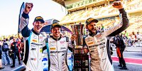 Raffaele Marciello, Timur Boguslawski und Jules Gounon feiern den Endurance-Titel in der GTWC Europe 2023