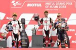 Ai Ogura (Honda Team Asia), Somkiat Chantra (Honda Team Asia) und Pedro Acosta (KTM Ajo) 