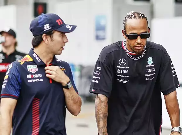 Sergio Perez, Lewis Hamilton Titel-Bild zur News: Sergio Perez, Lewis Hamilton
