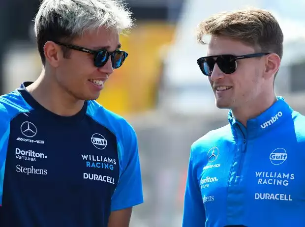 Titel-Bild zur News: Die Williams-Formel-1-Piloten Alexander Albon und Logan Sargeant