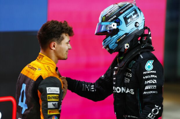 Lando Norris George Russell McLaren McLaren F1 ~Lando Norris (McLaren) und George Russell (Mercedes) ~ Lando Norris George Russell McLaren McLaren F1 ~Lando Norris (McLaren) und George Russell (Mercedes) ~