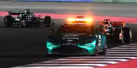 Oscar Piastri und George Russell hinter dem Safety-Car beim Formel-1-Rennen in Katar 2023