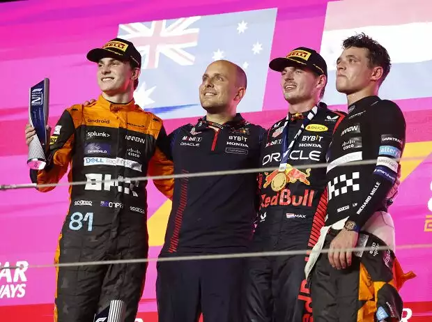 Oscar Piastri, Max Verstappen, Lando Norris Titel-Bild zur News: Oscar Piastri, Max Verstappen, Lando Norris