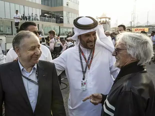 Titel-Bild zur News: Jean Todt, Mohammed bin Sulayem und Bernie Ecclestone