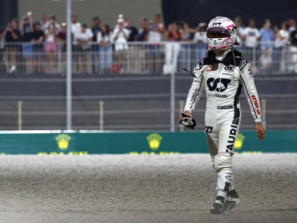Liam Lawson (AlphaTauri) nach seinem Abflug im Formel-1-Sprint von Katar 2023