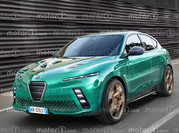 Alfa Romeo Stelvio (2026) im Rendering von Motor1.com Titel-Bild zur News: Alfa Romeo Stelvio (2026) im Rendering von Motor1.com