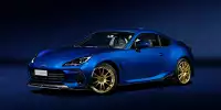 Bild zum Inhalt: Subaru BRZ Touge (2023) mit goldenen OZ-Felgen und STI-Bodykit