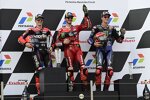 Maverick Vinales (Aprilia), Francesco Bagnaia (Ducati) und Fabio Quartararo (Yamaha) 