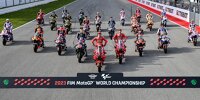 Gruppenfoto: Alle Piloten und Bikes für die MotoGP-Saison 2023
