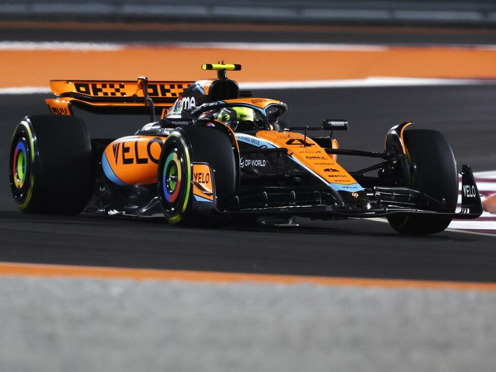Lando Norris im McLaren MCL60 beim Formel-1-Rennen in Katar 2023