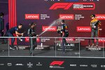 Lewis Hamilton (Mercedes), Max Verstappen (Red Bull) und Lando Norris (McLaren) 