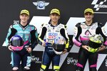 Joel Kelso (PrüstelGP), Ayumu Sasaki (Intact GP) und Stefano Nepa (MTA Racing) 