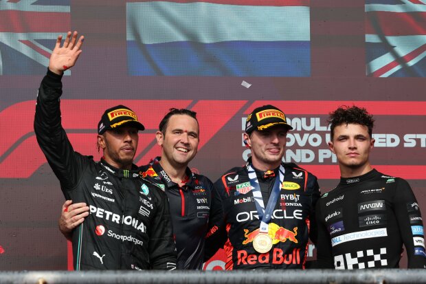 Lewis Hamilton Max Verstappen Lando Norris Mercedes Mercedes F1Red Bull Red Bull F1McLaren McLaren F1 ~Lewis Hamilton (Mercedes), Max Verstappen (Red Bull) und Lando Norris (McLaren) ~ 