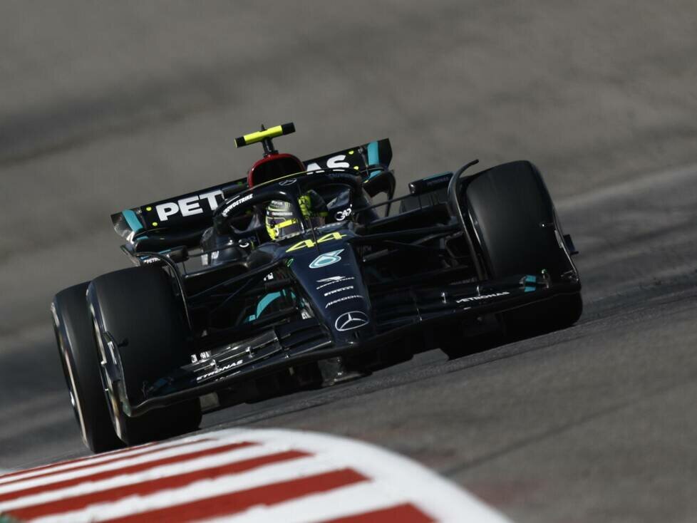 Lewis Hamilton im Mercedes W14 beim Formel-1-Rennen in Austin 2023