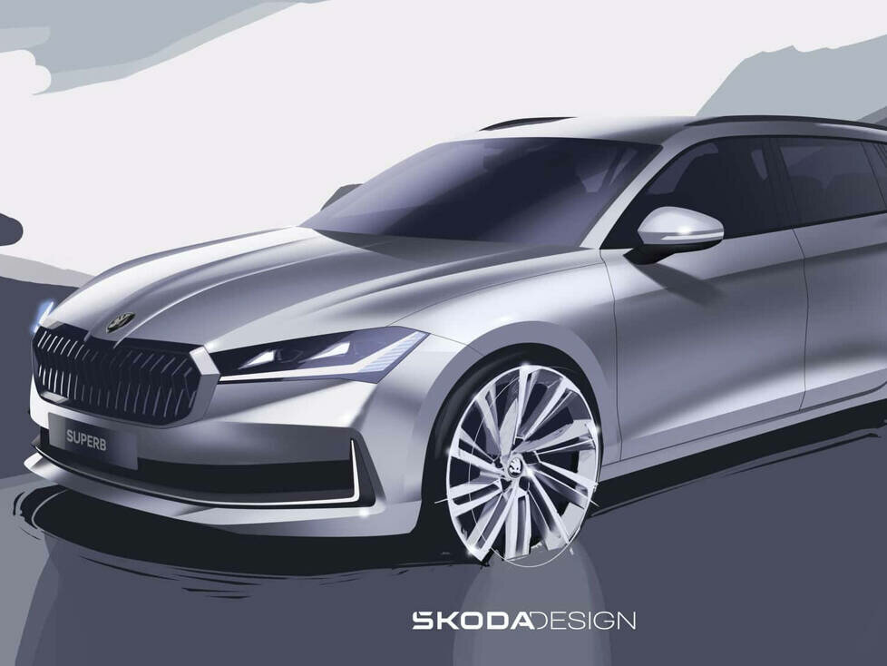 2024 Skoda Superb Designskizze