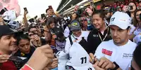 Sergio Perez mit Fans beim Formel-1-Rennen 2023 in Mexiko