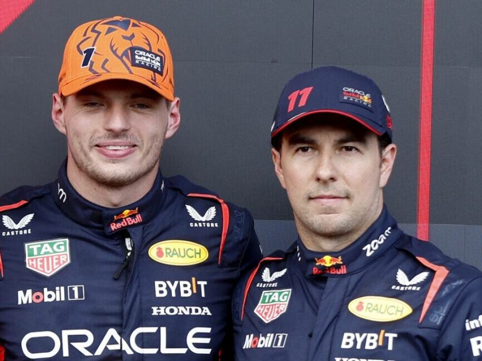 Max Verstappen und sein Red-Bull-Teamkollege Sergio Perez