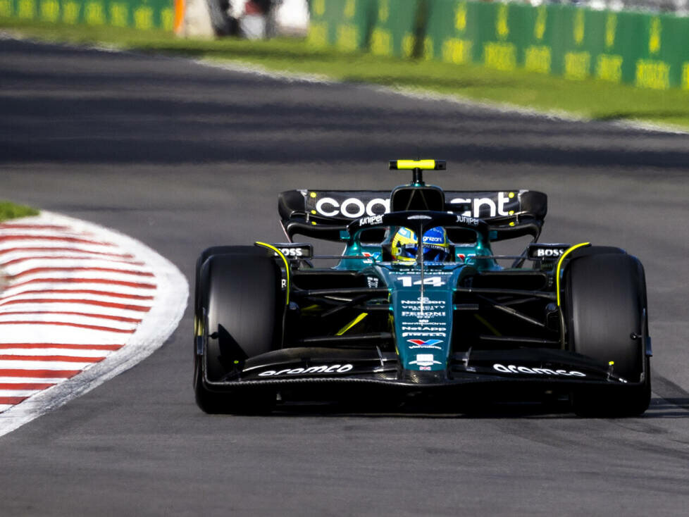Fernando Alonso (Aston Martin AMR23) beim Training zum Formel-1-Rennen in Mexiko 2023