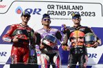 Jorge Martin (Pramac), Francesco Bagnaia (Ducati) und Brad Binder (KTM) 