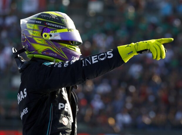 Titel-Bild zur News: Lewis Hamilton nach dem Formel-1-Rennen in Mexiko 2023
