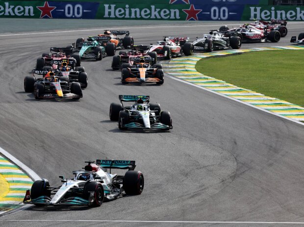 Titel-Bild zur News: George Russell, Lewis Hamilton, Max Verstappen, Lando Norris, Sergio Perez